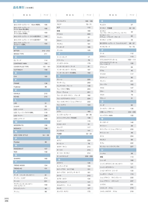 オンリーワンクラブ 表札カタログ